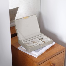 Stackers Putty Croc Textured Classic Medium Jewellery Box Lid