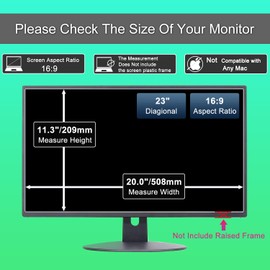 23-Inch Anti-Blue Light & Anti-Glare Screen Protector for 16:9 Widescreen Monitors | Premium Anti-Scratch, UV Blocking Filter | Reduce Eye Fatigue, Strain & Enhance Eye Protection
