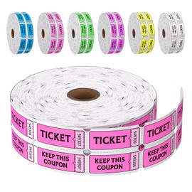 LKXSPLABE Fluorescence Raffle Tickets Double Roll 2000 Tickets Neon Red 50/50 Tickets for Events, Entry, Class Reward, Fundraiser & Prizes