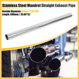 REPAIROCK Straight 2" OD 35" Length DIY Custom Mandrel Exhaust Pipe 2 Inch Tube Pipe T304 Stainless Steel Universal Fit Auto Replacement Parts
