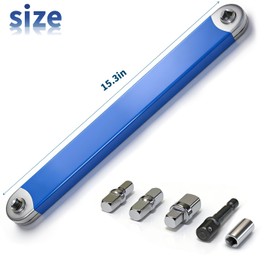Extension wrench for tight spaces and offset extension wrench set with 1/4“& 3/8”&1/2" square drive socket adapter and 1/4" hex shank adapter fits various drive ratchet wrenches and socket wrenches.