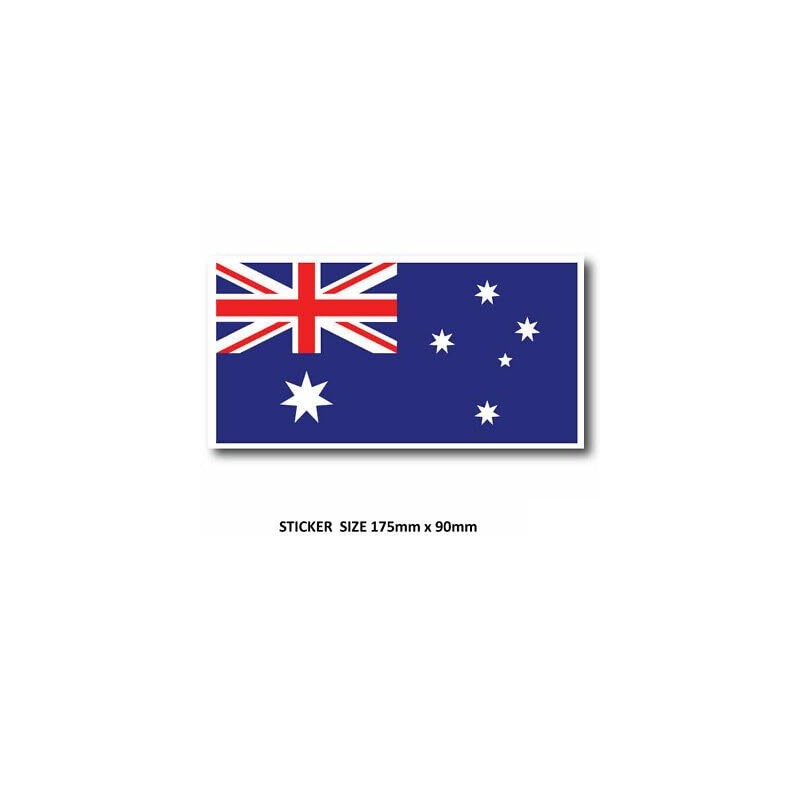 Australian Flag Car Bumper Sticker, 175mm x 90mm