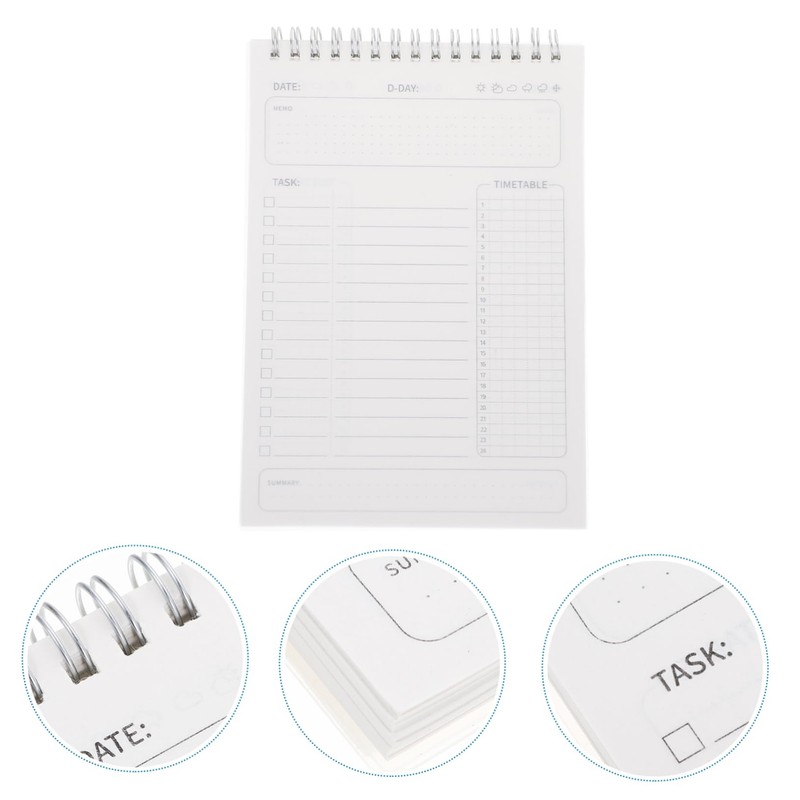 Operitacx Undated Daily Planner Notepad for Tear-Off Portable Planning Notebook