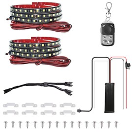 UWDESY 2Pcs 60'' LED Truck Bed Light Strip Kit,Tail Light Strip,Car Interior Light Strip,Decoration Lighting Strip for Pickup Trucks Cargo Camper Van SUV RV Boat Golf Cart (White)