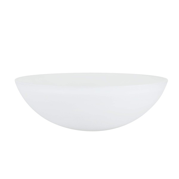 Aspen Creative Frosted 23098-01A Transitional Style Replacement Torchiere Glass Shade, 1-5/8" Fitter Size x 5-3/8" Height x 15-5/8" Diameter