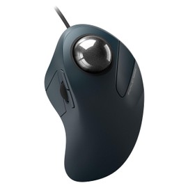 PORLEI Wired Trackball Mouse, Easy Index Finger Control, Ergonomic Comfort Design Reduces Muscle Strain, Precision and Smooth Tracking, Compatible for PC, Laptop, Windows, Mac-Black