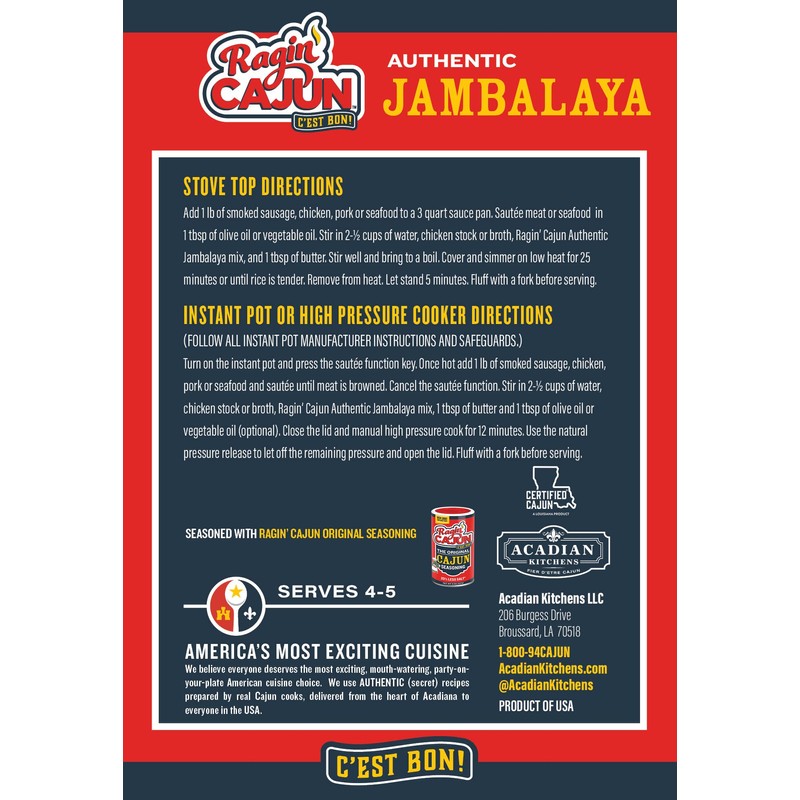 Ragin Cajun Jambalaya 8oz (Pack of 3)