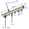 GOGOUP Shower Water Manifold G3/4" Inlet with G1/2" Outlet 7-Way