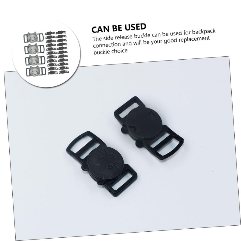 Operitacx Replaceable Strap Buckles 100pcs Plastic Side Release Buckles for