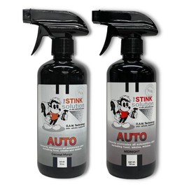 The Stink Solution Car Deodorizer Odor Eliminator For Strong Odor: Quickly Banish Smoke, Pet, Food, Body Odor, & Other Foul Odors! Safe Car Freshener for Car Seats & More! - 2 16 oz Bottles (Mix Pack)