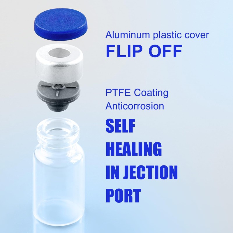 COTOM 5ml Glass Vials Sterile Empty Vials with Caps and