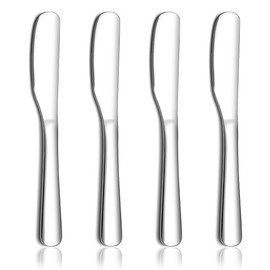 Homquen Stainless Steel Butter Knife, Butter Spreader, Butter Knives, Butter Spreader Knife for Kitchen Restaurant Party, Kitchen Gadgets, Set of 4