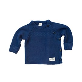 Lilano, Merino Wrap Jumper, 100% Wool (kbT), navy