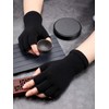 SATINIOR 2 Pair Unisex Winter Half Finger Gloves Knitted Fingerless