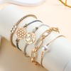 LOLIAS 32 Pieces Boho Bracelet Women's Gold Multilayer Stackable Open