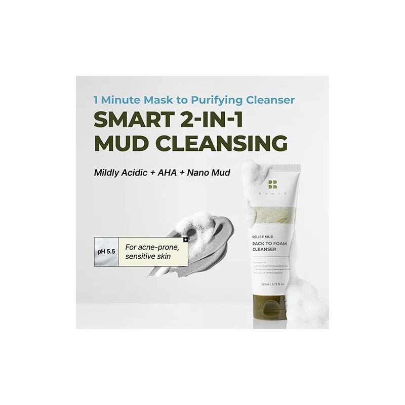 BRMUD [BRMUD]Recovery Mud Pack To Foam Cleanser 110ml