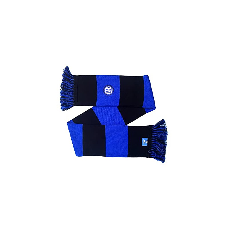 Inter Sciarpa Tubolare Nuovo Logo a Righe, Acrilico, Unisex Adulto,