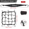 2PCS Motorcycle Cargo Net, Durable Motorcycle Luggage Straps with Hooks,