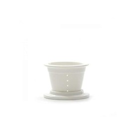 La Porcellana Bianca, Gift Box Filtro con Coperchio per Tisaniera, Infusori e Tè in Porcellana, Linea Atupertu, 9x9x7 cm h