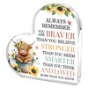 Inspirational Highland Cow Acrylic Desk Decor, Motivational Gift for Women