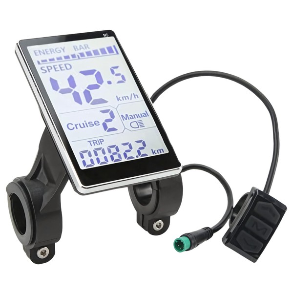 Electric Bike LCD Display, Speedometer and Odometer, Easy Installation, Fits