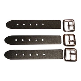 Leather Kilt Strap and Buckle 1 Inch Wide - Set of 3, black