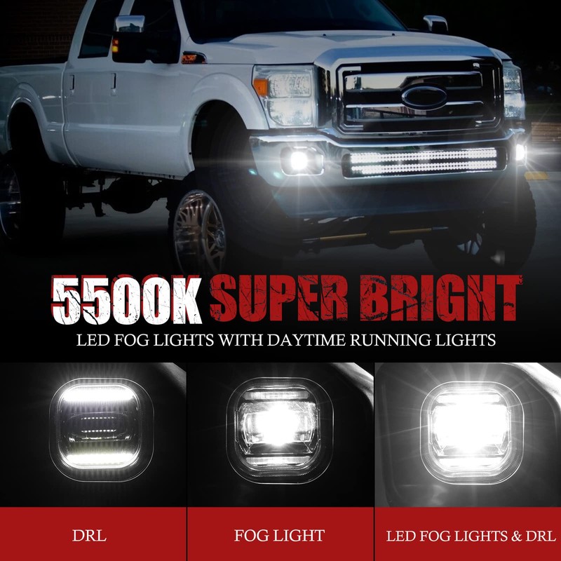 BUNKER INDUST LED Fog Light with Daytime Running Lights for