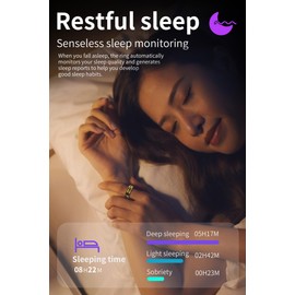 findtime Smart Ring Android Smart Rings for Women Men Fitness Tracker Ring Heart Rate Monitor iOS Smart Ring Sleep Tracker Fitness Ring Tracker Finger Health Tracker Pedometer Calories