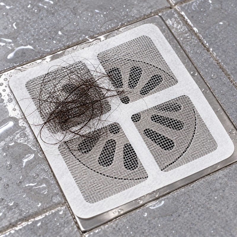 50 PCS Disposable Shower Drain Hair Catcher Mesh Shower Drain