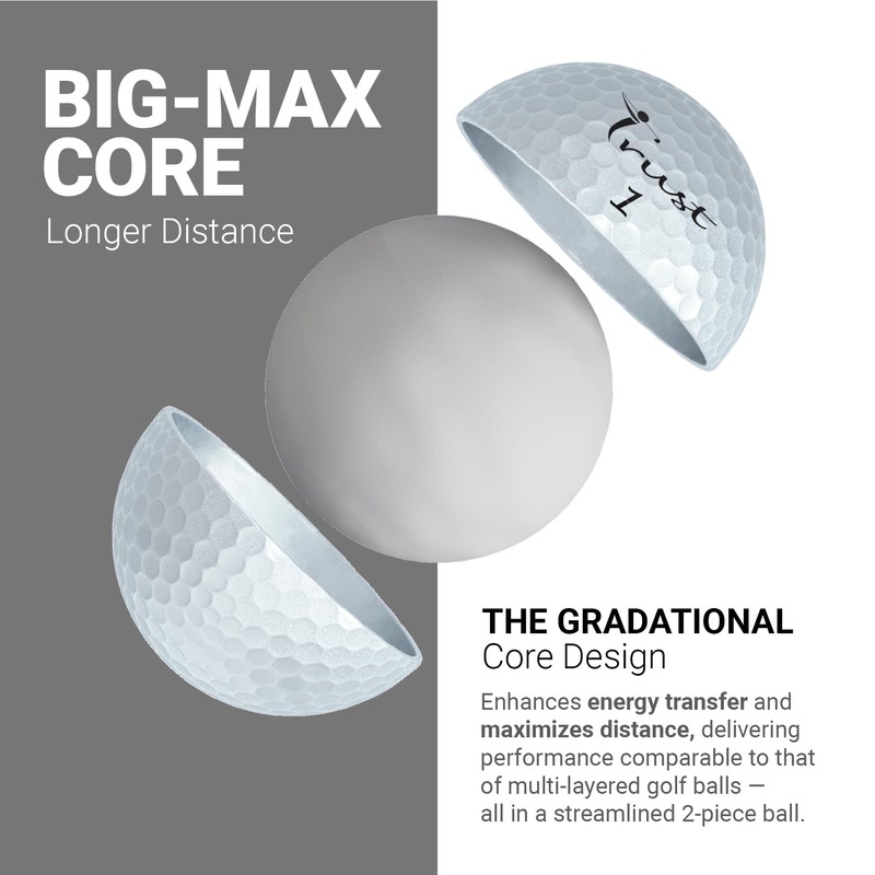 Trust Golf Ball Panther | Ultra-Soft Feel Urethane Cover, Big