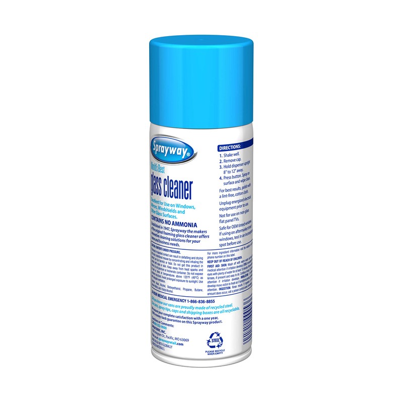 Sprayway Ammonia-Free Glass Cleaner, Foaming Action - Streakless Shine, 15