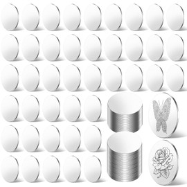 Yaocom 300 Pcs Stainless Steel Disc, Blank Metal Strike Round Plates for Crafts Blank Coins for Crafts Metal Stamping and DIY Jewelry Making,19 Gauge Thickness(1 Inch)