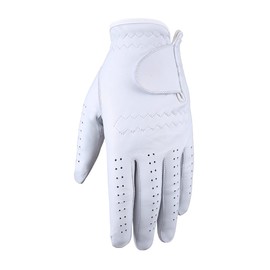 ADIX Sports 1 PC Single Left Hand Golf Unisex Premium Leather Golf Glove - Color White (S)