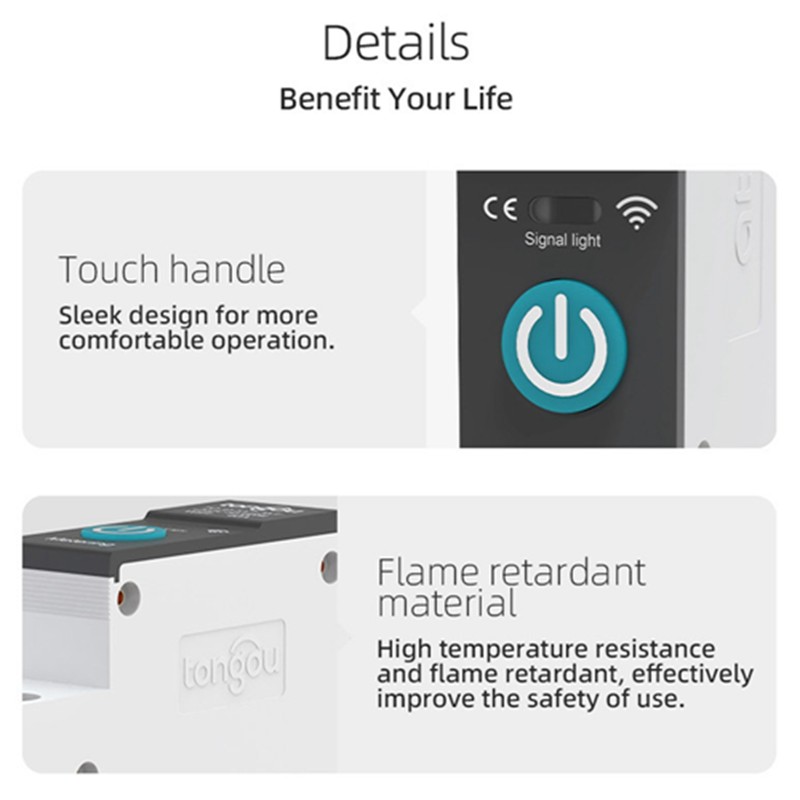 Small Intelligent Circuit Breaker Voice Control Timed Delay Remote WiFi