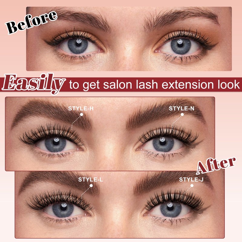 Magnetic-Eyelashes with Applicator 4 Pairs Magnetic-Lashes