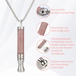 Katslyn Anxiety Breathing Necklace with Resistance Filter, Flavoured Air Breathlace 2.0 with Filter, Breathing Resistance Necklace, for Anxiety Relief, Exercises, Meditation, Gift for Men, Women