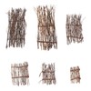 Cabilock Bamboo Fence Mat 6Pcs Mini Decorative Sushi Plate Mats