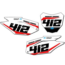 2019-2025 CRF 250 F SG64 Custom MX Number Plates Senge Graphics Kit Compatible with Honda