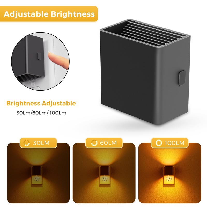L LOHAS LED Night Light,Night Lights Plug into Wall,[2-Pack] Dimmable