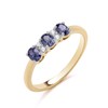 Old English Jewellers 9ct Yellow Gold on Silver Tanzanite Cz