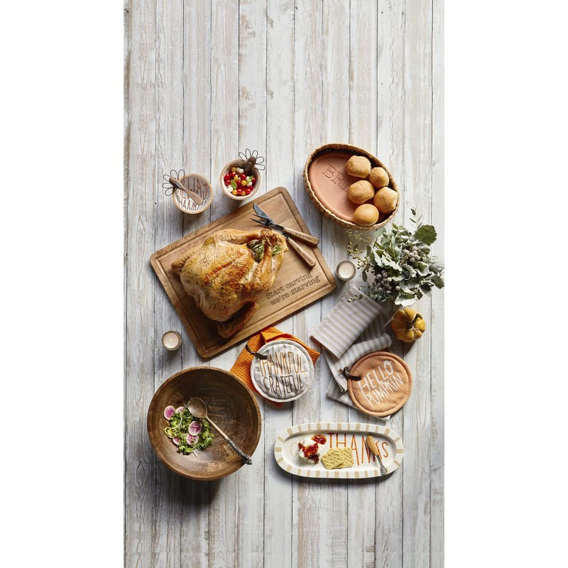 Mud Pie Terracotta Bread Warming Set, Brown, 8 1/2" x