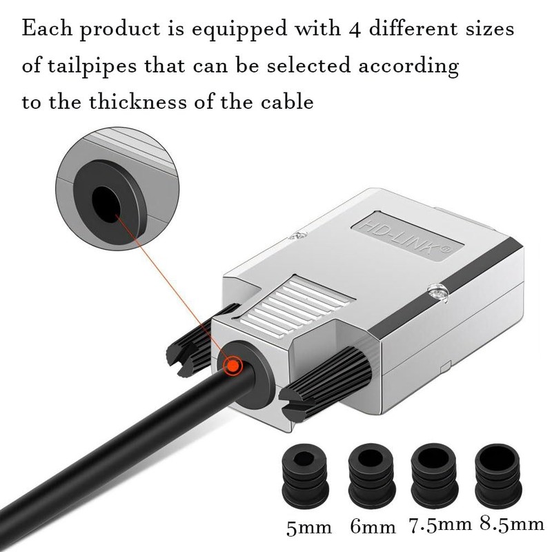 Willwewon 2pcs DB9 Thin Metal Shell Female Connectors Solderless RS232