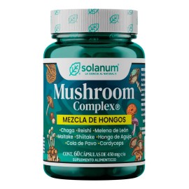 Mushroom Complex Solanum 60 Cápsulas Mezcla De Hongos Sabor Sin Sabor