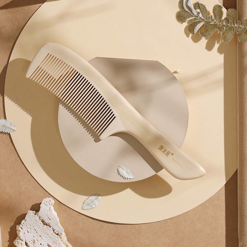 TAN MUJIANG YHSHY0204 Wooden Comb, Anti-Static, Dense Teeth Comb, Natural