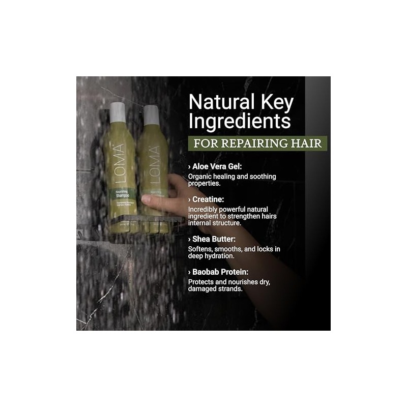 Loma Hair Care Nourishing Shampoo Nourishing Conditioner Duo, 12 oz.