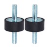 Rubber Mount Damper for Air Compressor, Engine Shock Isolator, Threaded