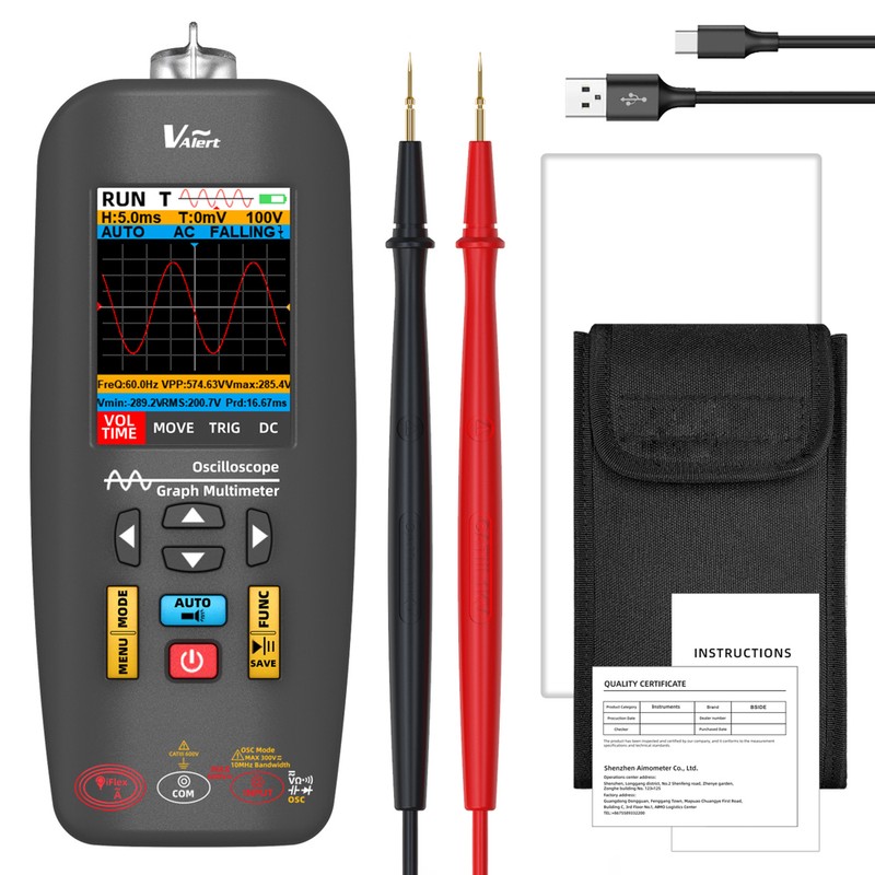 3in1 Oscilloscope Multimeter Electrical Test Pen 2.8inch TFT Display Handheld