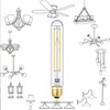 Leools Dimmable E26 Edison Bulb 8W Equal 75 watt Light