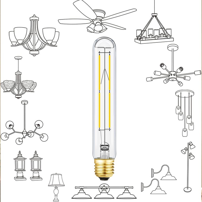 Leools Dimmable E26 Edison Bulb 8W Equal 75 watt Light
