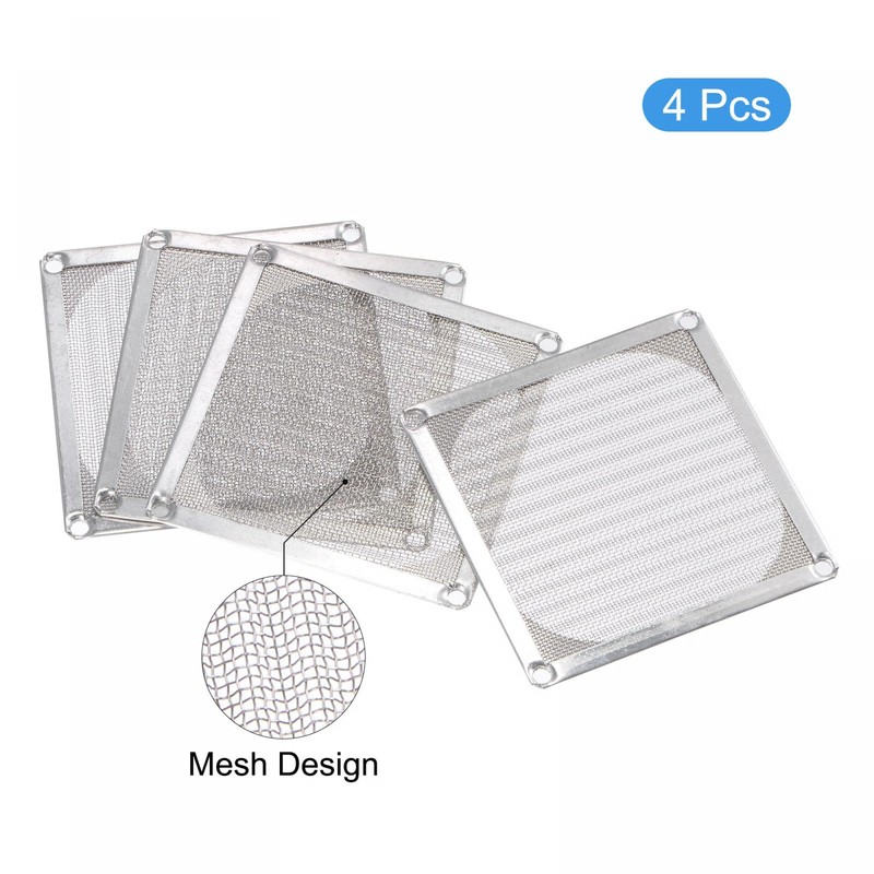 sourcing map Pack of 4 80 mm Filter Grid Stainless